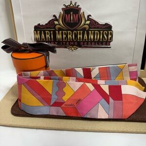 Hermès Multicolor Geometric Silk Twilly